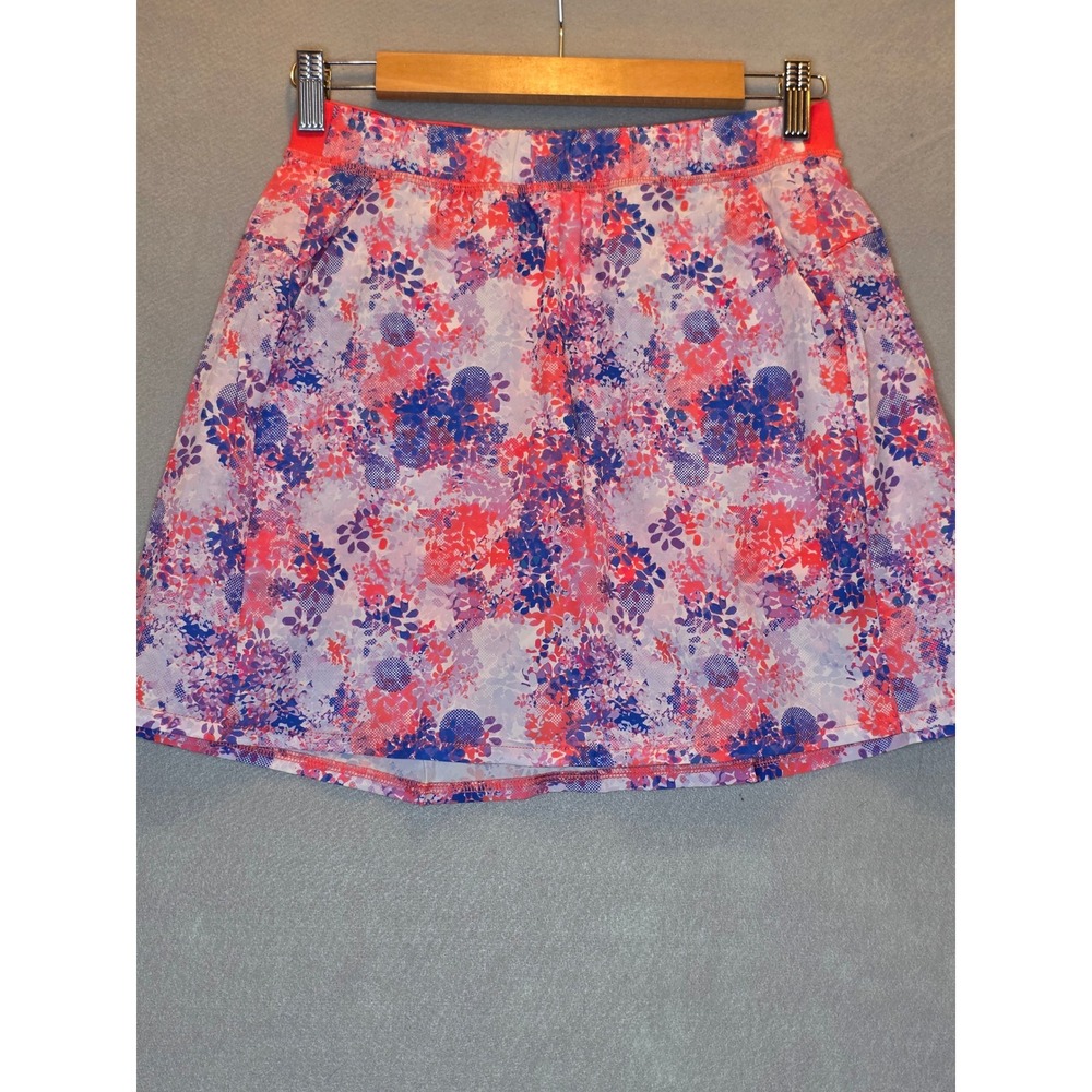 Kyodan Golf Skort Womens XS Coral Purple Floral Pleated Active Skirt CA 17791